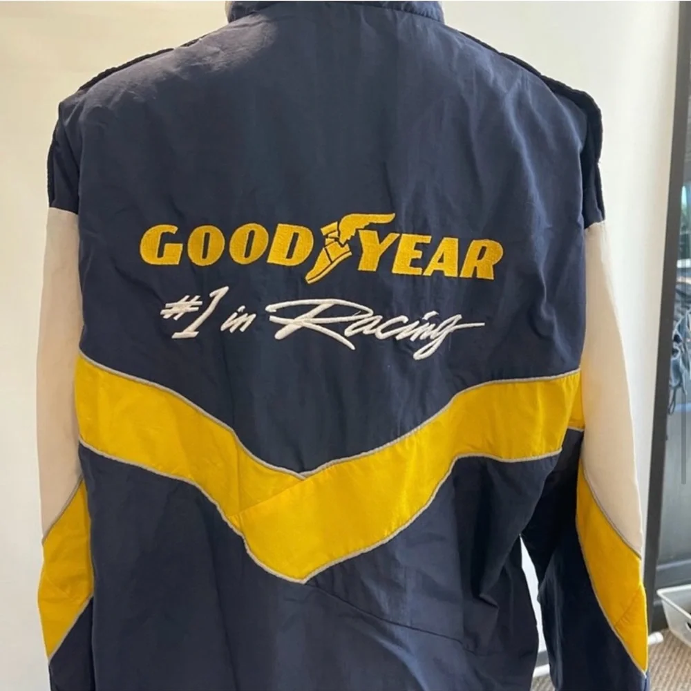 Rare Vintage - 90's Goodyear #1 in Racing Windbreaker NASCAR INDY Made in USA - Picture 1 of 3